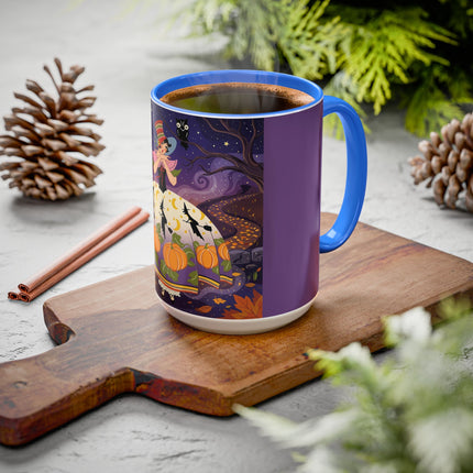 🎃🌙 The Pumpkin Moon Dress Colorful Mug – Whimsical Halloween Fashion