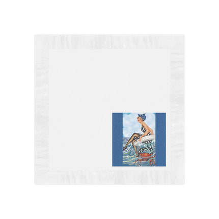 Playful Waves and Fashion Follies White Coined Napkins