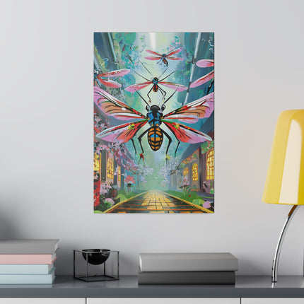 Neon Swarm Matte Canvas, Stretched, 0.75"