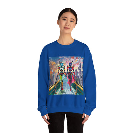 Cyber Punk Robot Models Unisex Heavy Blend™ Crewneck Sweatshirt