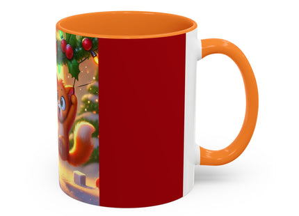 Naughty or Nice Kitten Christmas Colorful Mugs (11oz, 15oz)