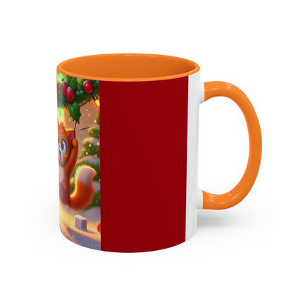 Naughty or Nice Kitten Christmas Colorful Mugs (11oz, 15oz)