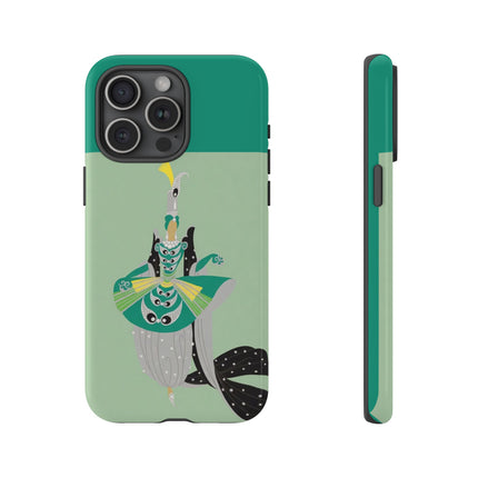 Peacock Dancer Phone Case – Opulent Glamour & Theatrical Elegance