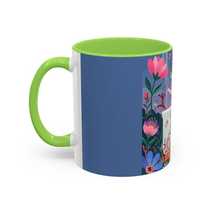 The Lady Of The Enchanted Aquarium Colorful Mugs – Art Deco Aquatic Elegance