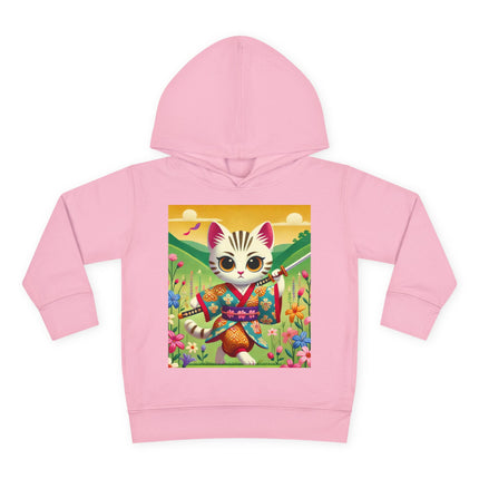 Samurai Kitten Toddler Pullover Fleece Hoodie