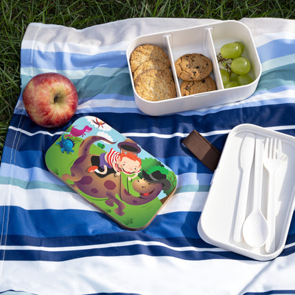 Dino Dash: Boy & Dinosaur Adventure Bento Lunch Box