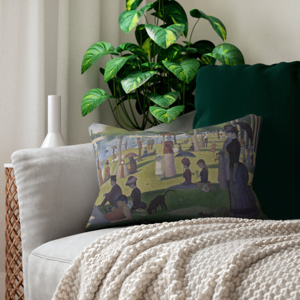 A Sunday on La Grande Jatte by Georges Seurat Spun Polyester Lumbar Pillow