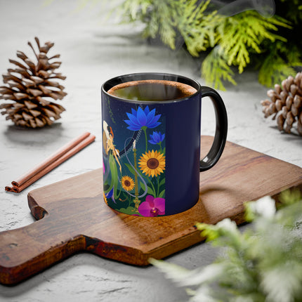 The Lady Of The Starlit Candles Colorful Mugs – Art Deco Theatrical Romance