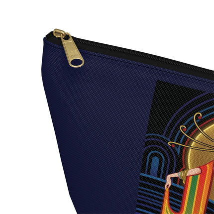 Art Deco Muse Cosmetic Bag – Elegant Poise & Golden Radiance