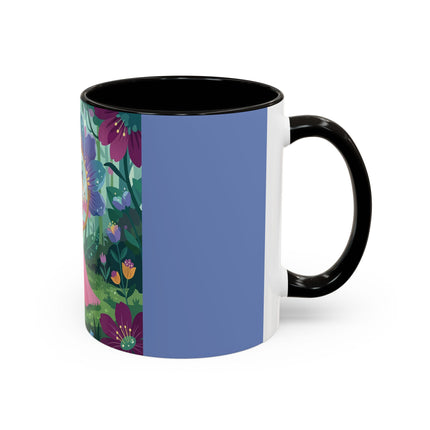 The Lady Of The Enchanted Mirror Colorful Mugs – Art Deco Botanical Elegance