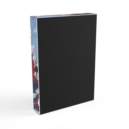 💌🌺 The Lady Of The Love Letters Acrylic Art Block – Art Deco Romantic Elegance