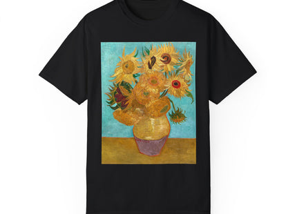 Vase with Twelve Sunflowers by Vincent van Gogh Unisex Garment-Dyed T-shirt