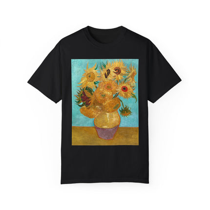 Vase with Twelve Sunflowers by Vincent van Gogh Unisex Garment-Dyed T-shirt