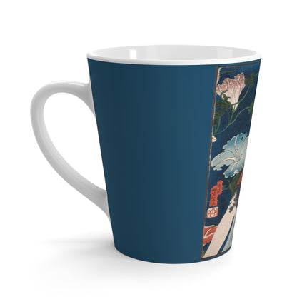Modern Gallants with Morning Glories by Tsukioka Yoshitoshi Latte Mug