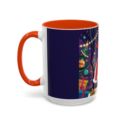 🎄❄️ The Christmas Snowball Dance Colorful Mug – Whimsical Holiday Fashion Fantasy