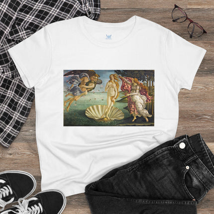 Birth of Venus by Sandro Botticelli Women's Midweight Cotton Tee