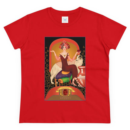 January & Garnet (from the Gem Series) by Sofia Chiostri Women's Midweight Cotton Tee