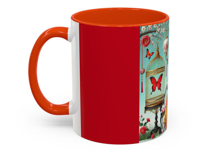 Reading in a Painted Garden Colorful Mugs (11oz, 15oz)