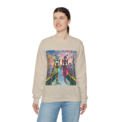 Cyber Punk Robot Models Unisex Heavy Blend™ Crewneck Sweatshirt