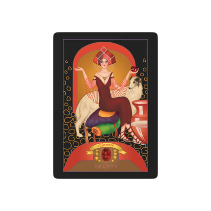 January & Garnet (from the Gem Series) by Sofia Chiostri Playing Cards