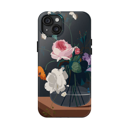 🌹🖤 The Midnight Rose Garden Phone Case – Art Deco Floral Elegance