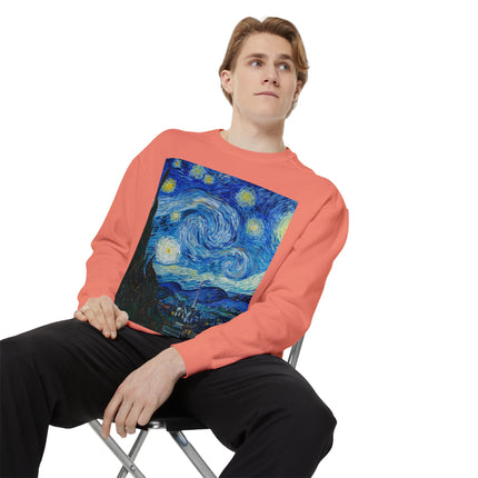 The Starry Night by Vincent Van Gogh Garment-Dyed Sweatshirt