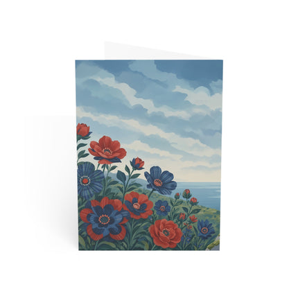 🏌️‍♀️🌹 The Lady Of The Highland Links Greeting Card – Art Deco Golf & Floral Fashion