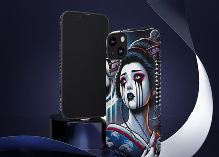 Geisha’s Black Ink Tears Phone Cases
