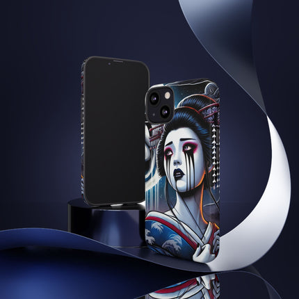 Geisha’s Black Ink Tears Phone Cases