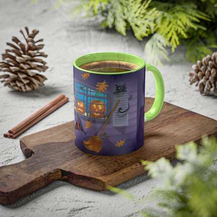 Whimsical Halloween Mischief Colorful Mugs, 11oz