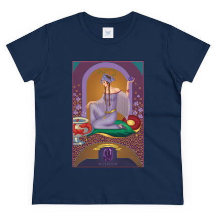 February & Amethyst (from the Gem Series) by Sofia Chiostri Women's Midweight Cotton Tee
