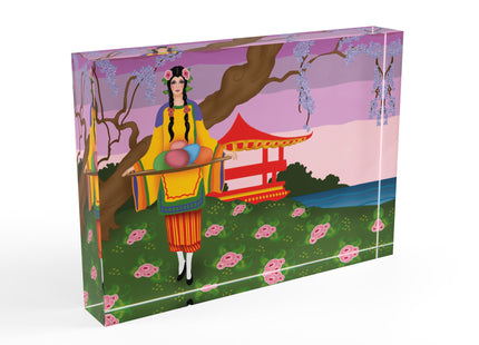 Elegance and Blooms Acrylic Art Block