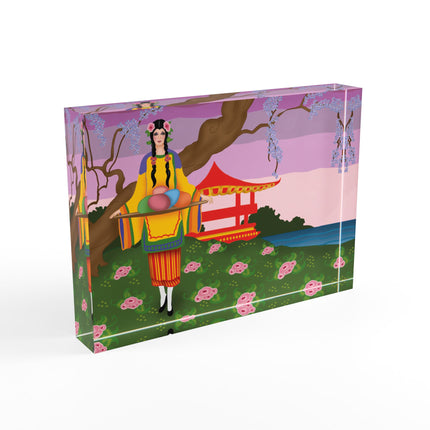 Elegance and Blooms Acrylic Art Block