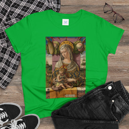 Madonna and Child by Carlo Crivelli Women's Midweight Cotton Tee