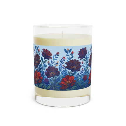 🌺💙 The Sapphire Garden Dancer Scented Candle – Art Deco Floral Whimsy