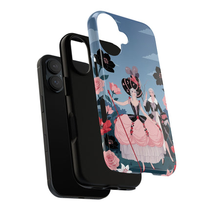 🌹🎭 The Rose Masquerade Promenade Phone Case – Art Deco Floral Elegance