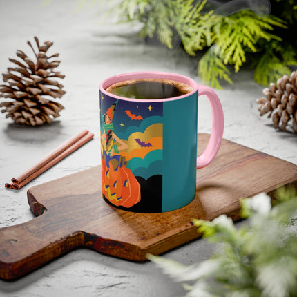 🌙🎃 The Witch Of Crescent Moon Pumpkin Colorful Mug – Colorful Halloween Charm