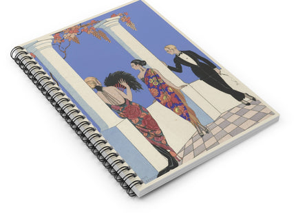 Le goût des châles by George Barbier Spiral Notebook – Ruled Line