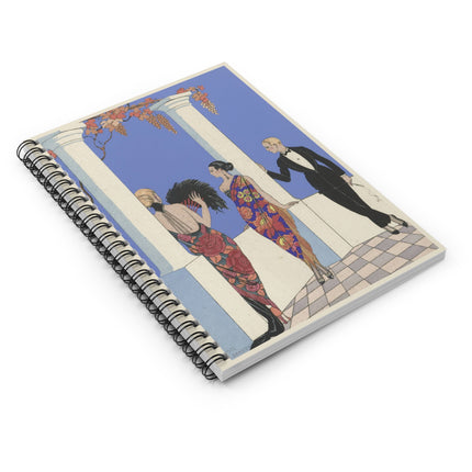 Le goût des châles by George Barbier Spiral Notebook – Ruled Line