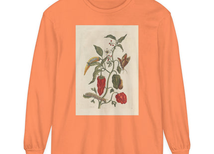 Botanical Pl.15 by Maria Sibylla Merian Garment-dyed Long Sleeve T-Shirt
