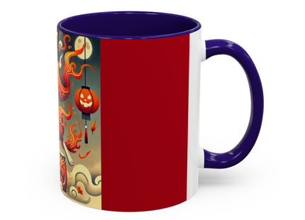 Jack-O’-Lantern Drums & The Kabuki Rabbit Colorful Mugs (11oz, 15oz)