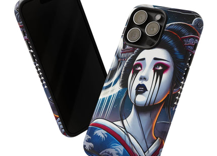 Geisha’s Black Ink Tears Phone Cases
