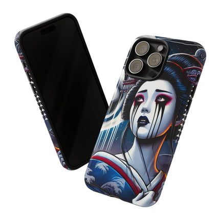 Geisha’s Black Ink Tears Phone Cases