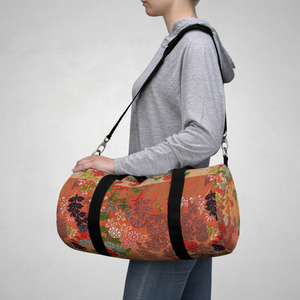 Japanese Fan Flower Pattern I by G.A. Audsley Duffle Bag