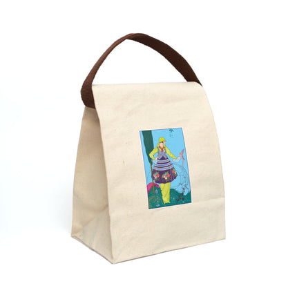 Exquisite Elegance by Umberto Brunelleschi Canvas Lunch Bag With Strap