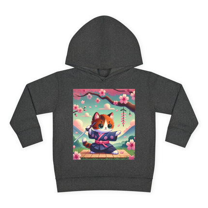 Samurai Kitten Toddler Pullover Fleece Hoodie