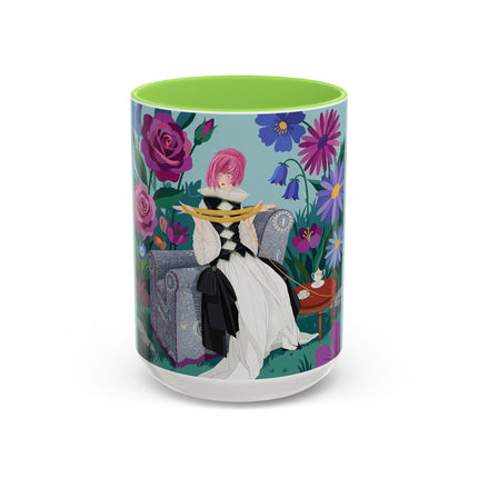 The Lady Of The Garden Tea Colorful Mugs – Art Deco Floral Elegance