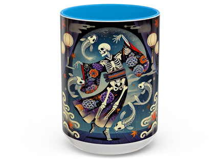 Skeleton Kabuki Performer Colorful Mugs (11oz, 15oz)