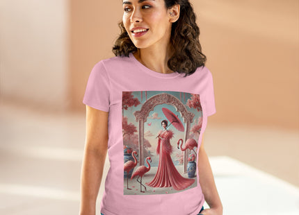 Petals, Porcelain, and Flamingos Cotton Tee