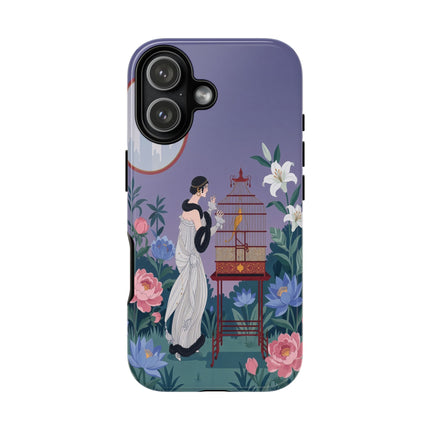 🌸🐦 The Lady Of The Garden Birdcage Phone Case – Art Deco Floral Elegance